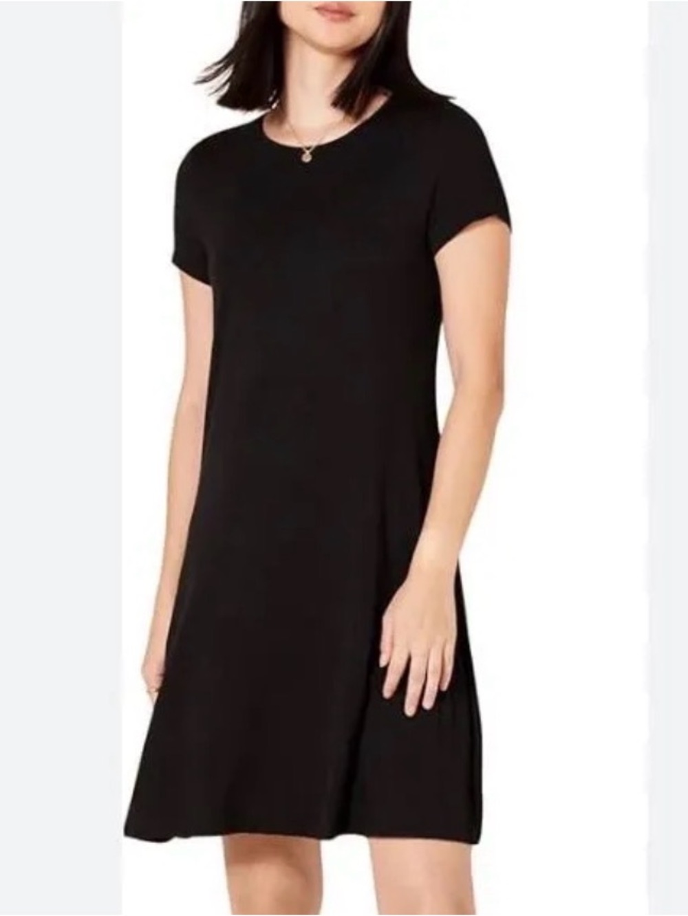 D157 NWT Amazon Essential Large Black Swing Dress
